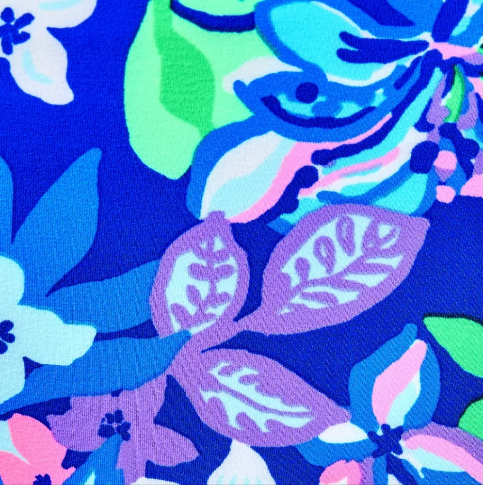 Lilly Pulitzer Weekender High Rise Midi Leggings Borealis Blue Social Sunset Sm - Picture 5 of 10